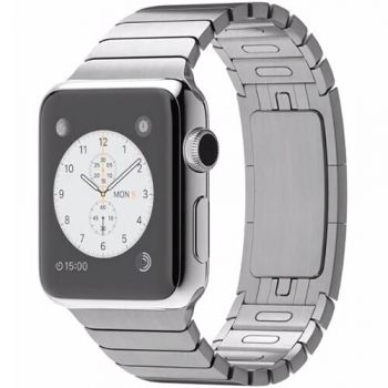 Smartwatch Apple Watch 38 mm carcasa din otel inoxidabil si curea metalica argintie