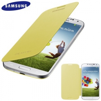 Husa Samsung Flip Cover pentru i9505 Galaxy S IV yellow EF-FI950BYEGWW