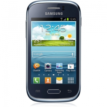 Telefon Mobil Samsung Galaxy Young S6310 Deep Blue 3.27" 320 x 480 Cortex A5 1GHz memorie interna 4GB Camera Foto 3.15MPx Android v4.1. SAMS6310DB