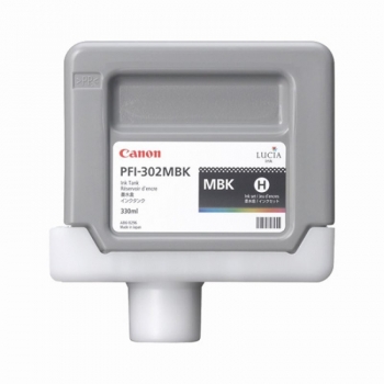 Pigment Ink Tank Canon PFI-302MBK Matte Black 330 ml for iPF8100, iPF9100 CF2215B001AA