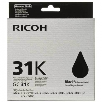 Cartus Cerneala Solida Ricoh GC-31K Black 1500 Pagini for Aficio GX E2600, GX E3300N, GX E3350N 405688