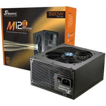 Sursa Modulara Sea Sonic M12II-520 Bronze 520W 6x Molex 6x SATA 1x PCI-E PFC Activ OVP, OPP, SCP 80+ Bronze SS-520GM