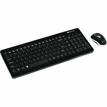 KIT Wireless Tastatura+Mouse Canyon Tastatura Slim Multimedia Mouse Optic 3 butoane 1600dpi USB CNS-HSETW3-US