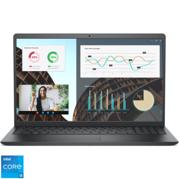 Laptop DELL 15.6'' Vostro 3530, FHD 120Hz, Procesor Intel Core i5-1334U (12M Cache, up to 4.60 GHz), 8GB DDR4, 512GB SSD, Intel Integrated Graphics, Linux, Carbon BlackN3409PVNB3530EMEA01_UBU
