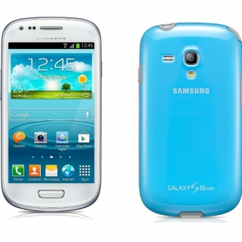 Telefon Mobil Samsung Galaxy S3 Mini i8190 White Cortex A9 Dual Core 1.0GHz 8GB Android 4.1 Husa Protectie SI8190W+EFC-1M7BLEGSTD