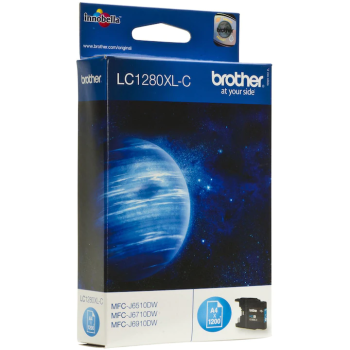 Cartus Cerneala Brother LC1280XLC Cyan High Yield 1200 Pagini for MFC-J5910DW, MFC-J6510DW, MFC-J6910DW