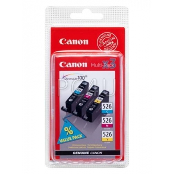 Pachet Cartus Cerneala Canon CLI-526 Cyan/ Magenta/ Yellow for Pixma IP4850, Pixma IP4950, Pixma IX6550, Pixma MG5150, Pixma MG5250, Pixma MG5350 BS4541B006AA