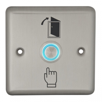 Buton de iesire cu LED incastrabil din inox Dimensiuni: 88x88 mm Tensiune: 3A, 36Vcc max ABK-804