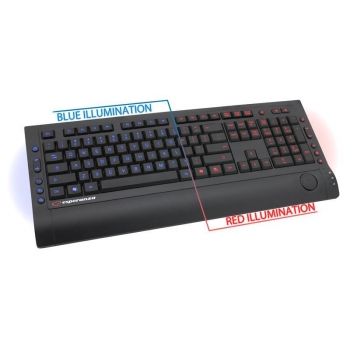 ESPERANZA Tastatura iluminat EK114 USB doua culori Trasnet Albastru / Rosu EK114 - 5905784768540
