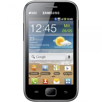 Telefon Mobil Samsung Galaxy Ace S6802 Black Dual SIM 3.5" 320 x 480 832 MHz memorie interna 3GB Android v2.3 SAMS6802BLK