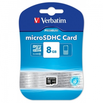 Card Memorie MicroSDHC Verbatim 8GB Clasa 10 44012