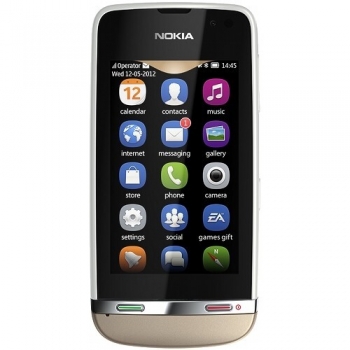 Telefon Mobil Nokia Asha 311 White 3G 3" 240 x 400 pixeli Gorilla Glass 1000 MHz WiFi NOK311WHT