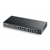 GS1900-8 Switch Gigabit Web Managed, Rackmount, 8 x Gigabit Port, metal, IPV6, Fanless Design