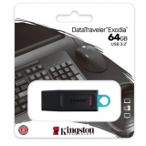 Memorie USB KINGSTON DataTraveler Exodia DTX/64GB, 64GB, USB 3.2, negru-albastru deschis