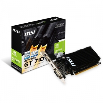Placa Video MSI nVidia GT710 1GB GDDR3 64-bit PCI-E x16 2.0 DVI HDMI DisplayPort GT710 1GD3H LP