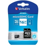 Card Memorie MicroSDHC Verbatim 16GB Clasa 10 + adaptor SD 44082