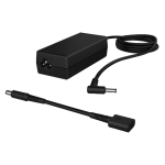 Alimentator HP 65W, Cablu de alimentare inclus, Tensiune de alimentare 18.5V, Conectivitate 1 USB 2.0, Greutate 280 g,dimensiuni 4.7 x 2.8 x 10.6 cm, Compatibil cu HP 24X G2, 25X G2; Mobile Thin Client mt41; Pro x2; ProBook 64X G1, 65X G1, Culoare neagra