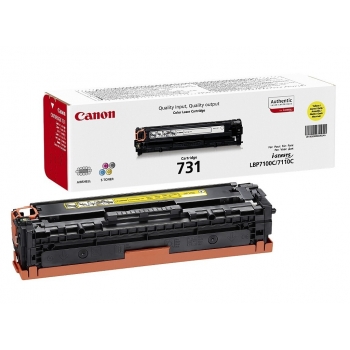 Cartus Toner Canon CRG-731Y Yellow 1500 Pagini for LBP7100C, LBP7110C CR6269B002AA