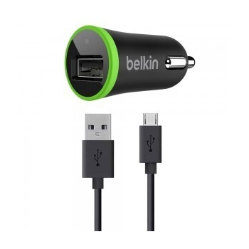 Incarcator Auto Belkin universal, include cablu microUSB 1.2m, 2.1A, Black F8M668bt04-BLK