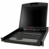 APC 17" Rack LCD Console; 1U rack-mountable keyboard, mouse, LCD console and optional integrated KVM Switch