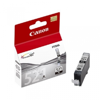 Cartus Cerneala Canon CLI-521BK Black 665 Pagini for Pixma IP3600, IP4600, IP4700, MP550, MP560, MP620, MP630, MP640, MP980, MP540, MP990, MX870 BS2933B001AA