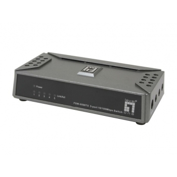 5-Port Fast Ethernet Switch - Provides flexibility of 5x 10/100BASE-TX ports, Supports 2K MAC address auto-learning and auto-aging, 10/100Mbps-Full/Half-duplex, Auto-Negotiation, Auto-MDI/MDIX, Magnetic base for easy placement, Compact, lightweight design
