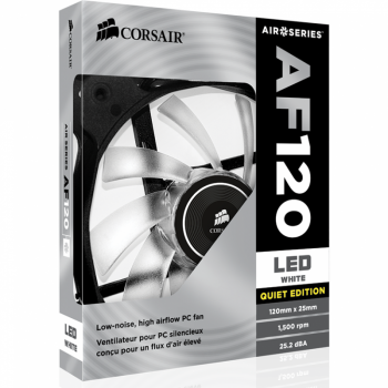 Ventilator Corsair Twin Pack AF120 120mm 1500rpm Quiet Edition White LED CO-9050016-WLED