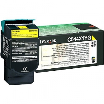 Cartus Toner Lexmark C544X1YG Yellow Extra High Yield Return Program 4000 pagini for C544, X544, C546, X546, X548