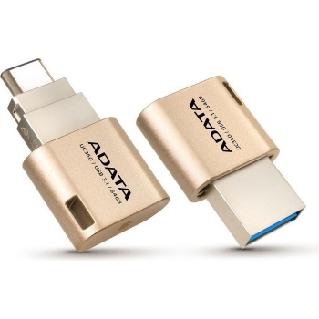 Memorie USB ADATA DashDrive UC350 64GB USB 3.0 Type-C Gold AUC350-64G-CGD