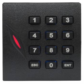 Cititor de proximitate RFID KR102E (125KHz) cu tastatura, pentru centrale de control acces,Conectivitate Wiegand 26, Distanta de citire 10 cm, rezistent la apa, protectie la inversare de polaritate