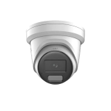 Camera supraveghere IP Dome Hikvision ColorVu DS-2CD2347G2-LSU/SL, 4 MP, 2.8 mm, lumina alba 30 m, PoE, slot card, microfon, stroboscop, sirena
