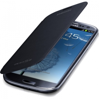 Husa Samsung Flip Cover pentru i9300 Galaxy S III Black EFC-1G6FSECSTD