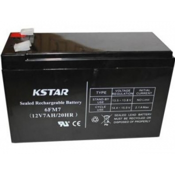 Kstar 6-FM-7, baterie cu plumb-acid, voltaj: 12V, capacitate: 7Ah, dimensiuni: 94 x 151 x 65mm, greutate: 2.22kg, garantie baterie: 12 luni