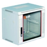 12U Wallmounted cabinet 19"/ 600mm, usa fata sticla securizata inchidere cu cheie, 1 seturi de L bracket pentru sustinerea echipamentelor, RAL7035 gri, 4 montanti, laterale detasabile, include aprox. 20 seturi surub cu piulita incastrabila, contine m
