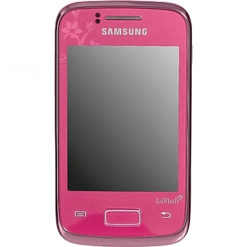 Telefon Mobil Samsung Galaxy Y S6102 Romantic Pink La Fleur Dual SIM 3.14" 240 x 320 832 MHz Android v2.3 SAMS6102PNK