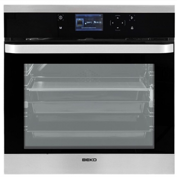 Cuptor electric incorporabil Beko OIM25901X Clasa A 13 functii Autocuratare catalitica grill, lowgrill, display TFT,ghid culinar in imagini, 82 retete predefinite, conexiune USB, upload imagini si retete favorite