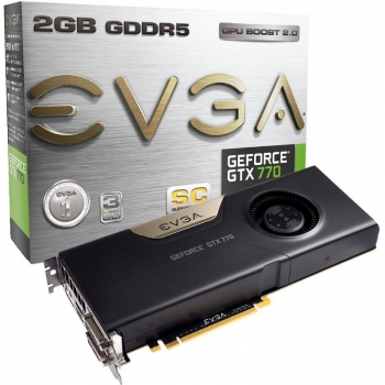 Placa Video EVGA nVidia GeForce GTX 770 SuperClocked 2GB GDDR5 256bit PCI-E x16 3.0 HDMI 2x DVI DisplayPort 02G-P4-2771-KR