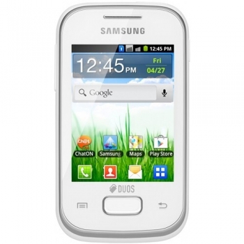 Telefon Mobil Samsung Galaxy Pocket S5302 Duos White Dual SIM 2.8" 240 x 320 ARM 11 832MHz memorie interna 3GB Camera Foto 2MPx Android v2.3 SAMS5302WHT