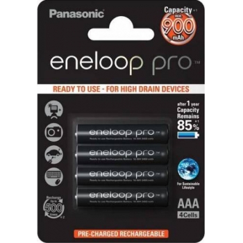 Panasonic Eneloop Pro R03/AAA 930mAh, 4 Pcs, Blister BK-4HCDE-4BE