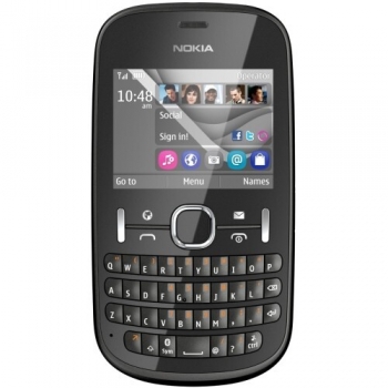 Telefon Mobil Nokia Asha 201 Graphite tastatura qwerty NOK201G