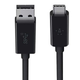 Belkin CABLE USB3.1/USB-C TO USB-A/UPTO 10 GBIT/S/ 3000MA/BLACK/1M F2CU029BT1M-BLK