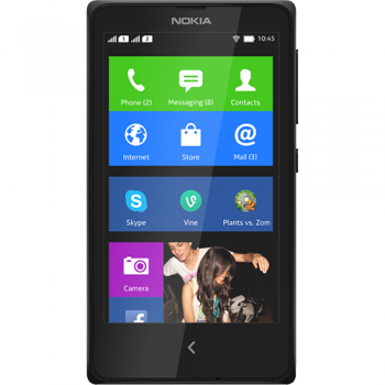 Telefon Mobil Nokia X Black Dual SIM 4" 480 x 800 Cortex A5 Dual Core 1GHz memorie interna 4GB Camera Foto 3.15 MPx Android 4.1.2 NOKXDS