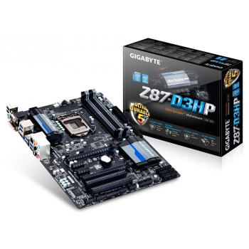 Placa de baza Gigabyte Z87-D3HP Socket 1150 Chipset Intel Z87 4x DIMM DDR3 2x PCI-E x16 3.0 2x PCI-E x1 2x PCI HDMI DVI VGA 6x USB 3.0 ATX 