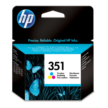 Cartus Cerneala HP Nr. 351 Color Vivera Inks 170 Pagini for Deskjet D4260, D4280, D4360, Photosmart C4480, C4580, OfficeJet J5780, Photosmart C4280 AIO, OfficeJet J6140, Photosmart C5200, C5280 AIO, D5360 CB337EE