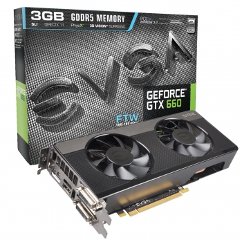 Placa Video EVGA nVidia GeForce GTX 660 FTW Signature 2 3GB GDDR5 192bit PCI-E x16 3.0 HDMI 2x DVI DisplayPort 03G-P4-2667-KR