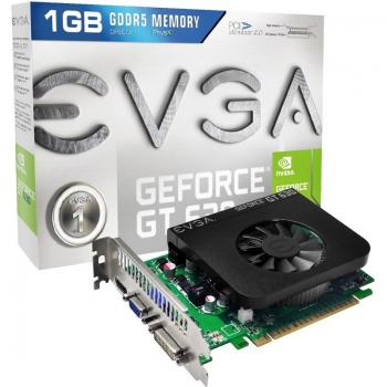 Placa Video EVGA nVidia Geforce GT 630 1GB GDDR5 128bit PCI Express x16 2.0 VGA DVI HDMI
