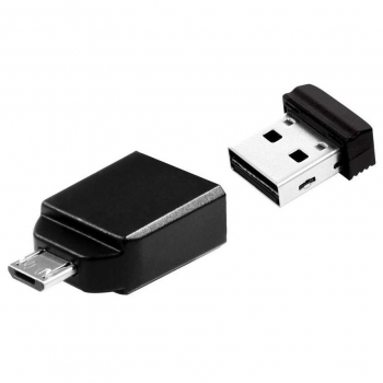 Memorie USB Verbatim Store n Stay Nano 16GB USB 2.0 microUSB OTG Black 49821