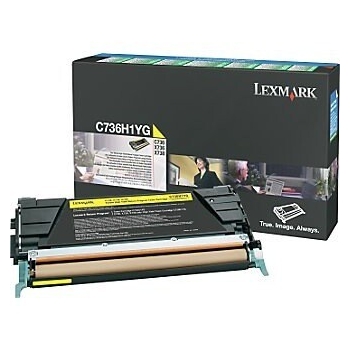 Cartus Toner Lexmark C736H1YG Yellow Return Program 10000 pagini for C736DN, C736DTN, C736N, X736DE, X738DE, X738DTE