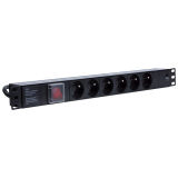 Priza multipla rack PDU 1U 19 LINKBASIC 6 prize Schuko,intrerupator 1.5m,C14 stecker CFU06-F-H1U-A-1.5-16A-C14