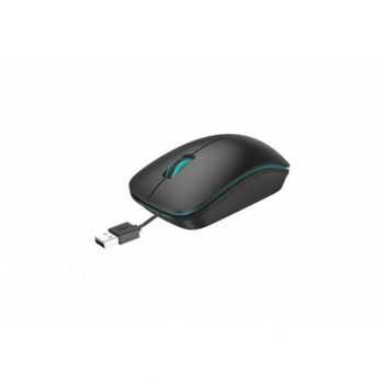 Mouse Asus UT300 Optic 3 butoane 1000dpi cablu retractabil 70cm design ambidextru Matte Black-Blue 90XB0460-BMU010
